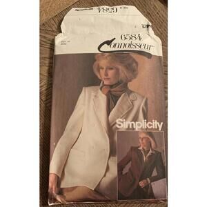 Vintage Simplicity Pattern 6584 Misses' Single or Double Breasted JACKET 14